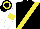 Silk - Black, yellow sash, white sleeves, black and yellow armlets, black cap, single yellow hoop