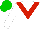 Silk - White, red chevron, green cap