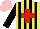 Silk - Yellow, black stripes, red cross, black sleeves, pink cap