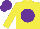 Silk - Yellow, purple ball, purple cap