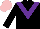 Silk - Black, purple chevron, pink cap