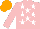 Silk - Pink, white stars, orange cap