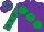 Silk - Purple, large emerald green spots, emerald green sleeves, purple spots, purple cap, emerald green spots