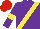 Silk - Purple, yellow sash and armbands, red cap