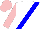 Silk - White, blue sash, pink sleeves, pink cap