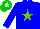 Silk - Blue-light body, green star, blue-light arms, green cap, white star