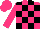 Silk - Hot pink and black blocks, hot pink cap