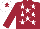 Silk - Garnet body, white stars, garnet arms, white cap, garnet star