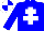 Silk - Big-blue body, white cross of lorraine, big-blue arms, white cap, big-blue quartered