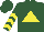 Silk - Hunter green, yellow triangle, yellow chevrons on sleeves