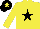 Silk - Yellow, black star, yellow sleeves, black cap with yellow star