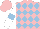 Silk - Pink, light blue diamonds, white sleeves, light blue armbands, pink cap