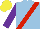 Silk - Light blue, red sash, purple sleeves, yellow cap