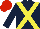 Silk - Dark blue, yellow cross belts, red cap