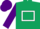 Silk - Dark Green, White hollow box, Purple sleeves and cap