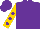 Silk - Purple, purple spots on gold sleeves