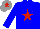 Silk - Blue body, red star, blue arms, grey cap, red star