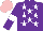 Silk - Purple, white stars, white armbands, pink cap