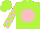 Silk - Lime, pink ball, pink blocks on sleeves, lime cap