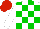 Silk - White and green checks, red cap