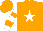 Silk - Orange, white star, orange hoops on white sleeves, orange cap