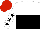 Silk - white and black halved horizontally, white sleeves, black stars, red cap