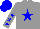 Silk - Grey, blue star, grey arms, blue stars, blue cap