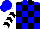 Silk - Blue, black blocks, black chevrons on white sleeves