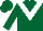 Silk - Dark green, white chevron