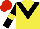 Silk - Yellow, black chevron, black sleeves, yellow armbands, red cap