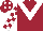 Silk - Maroon, white chevron, check sleeves, maroon cap, white diamonds