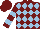 Silk - Burgundy, light blue diamonds, light blue bars on sleeves