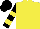 Silk - Yellow, yellow bars on black sleeves, black cap