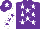 Silk - Purple, white stars, white sleeves, purple stars, purple cap, white star