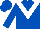 Silk - Royal blue, white 'v' , cross on sleeves