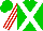 Silk - Green, white crossbelts, white sleeves, red stripes, green cap