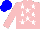 Silk - Pink, white stars, blue cap