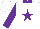 Silk - White, purple star, purple sleeves and collar, white cap