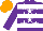 Silk - Purple, white stars, white hoops, orange cap