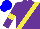 Silk - Purple, yellow sash and armbands, blue cap