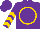 Silk - Purple, gold circle, gold chevrons on sleeves