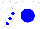 Silk - White, white mitten on blue ball, blue dots on sleeves