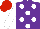 Silk - Purple, white spots and sleeves, red cap