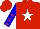 Silk - Red, white star, red stars on blue sleeves, white cuffs