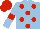 Silk - Light blue, red spots, red armband, red cap