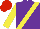 Silk - Purple, yellow sash and sleeves, red cap