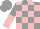 Silk - Grey and pink check, halved sleeves