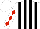 Silk - White  ,   black  stripes  ,   red diamonds  on white sleeves