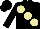 Silk - Black, large beige spots