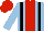 Silk - Light blue, red stripe, black braces, red cap